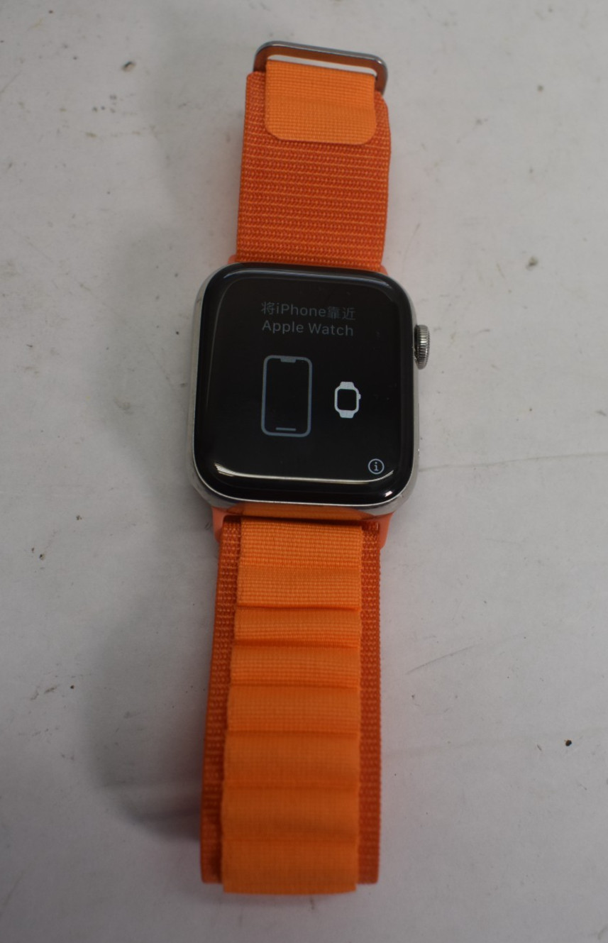 Apple Series 5 Watch 44mm GPS LTE Cellular Smart Watch with Orange Band