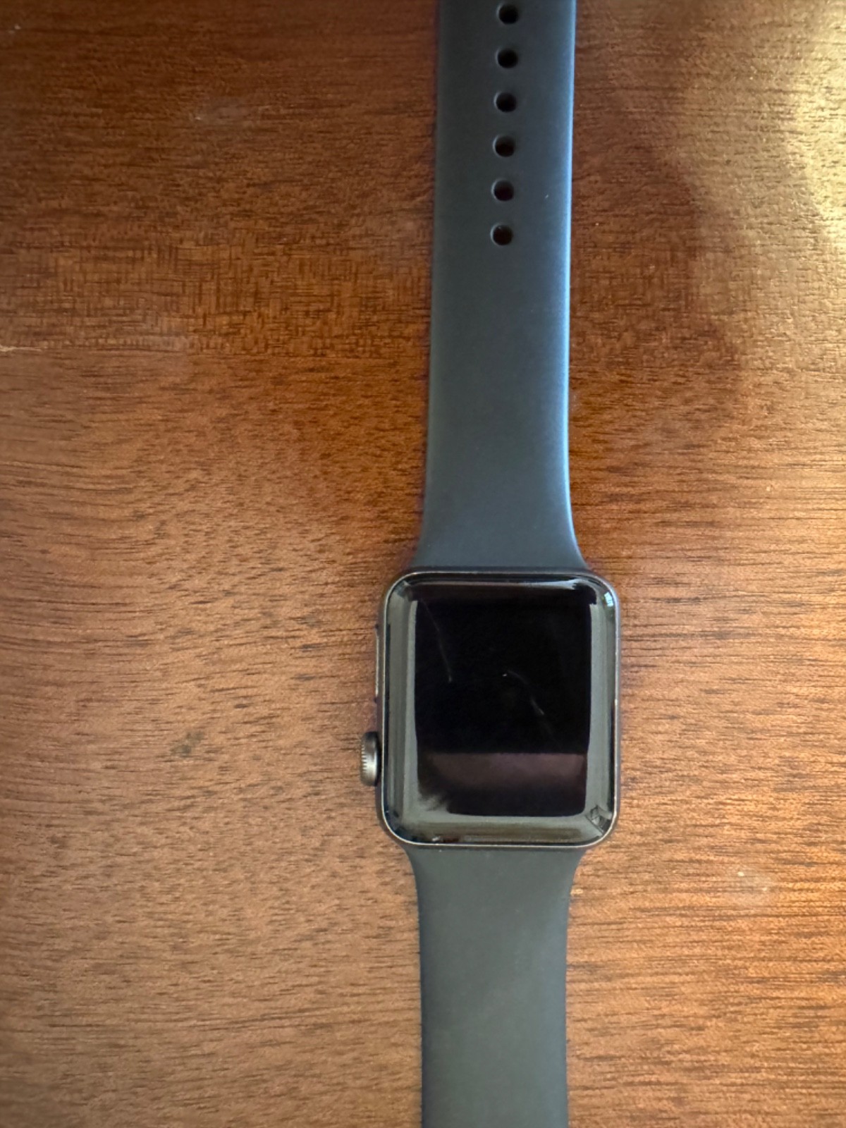 Apple Watch Series 3 38mm Space Black Stainless Steel Case with Black Sport Band