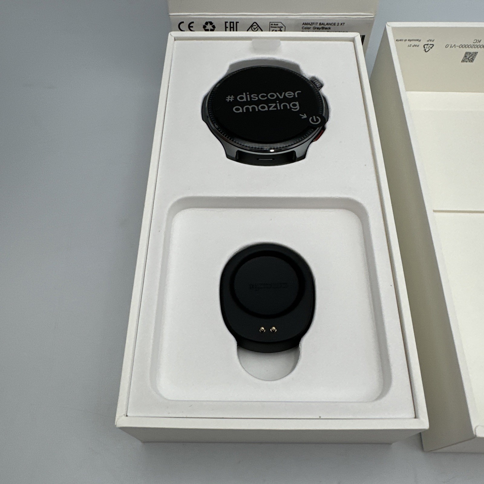 Amazfit – Balance 2 XT Smartwatch 47mm Silicone – Gray / Black – Open Box