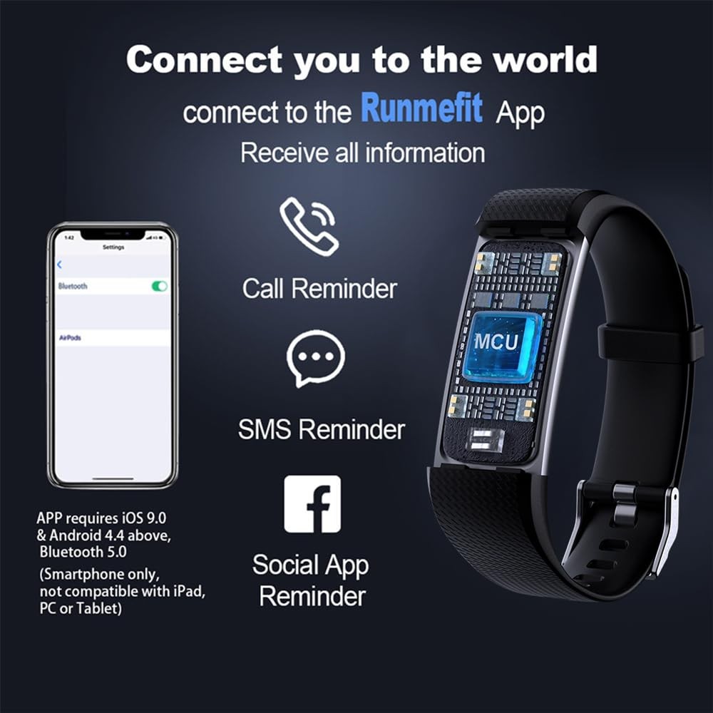 Fitness Tracker with Heart Rate Monitor/Step Counter/Calories, Activity Track…