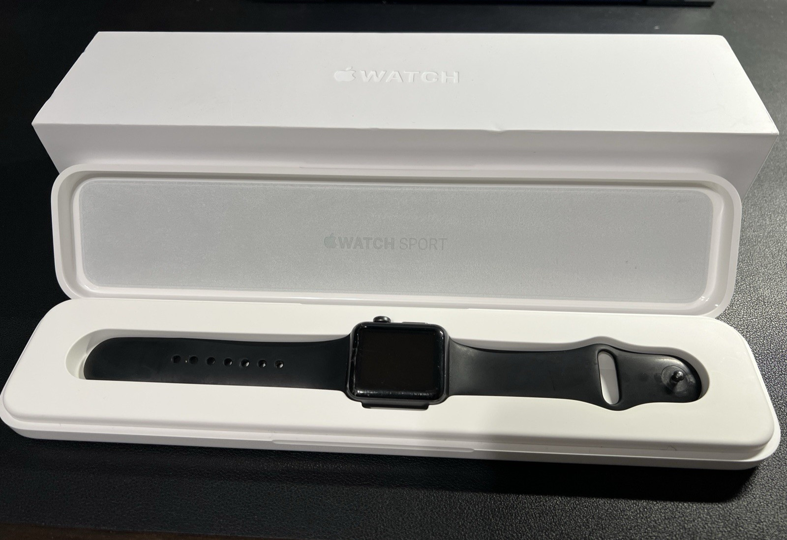 Apple Watch Sport (1st Generation) 38mm Space Grey Aluminum Used w/ Case & Box