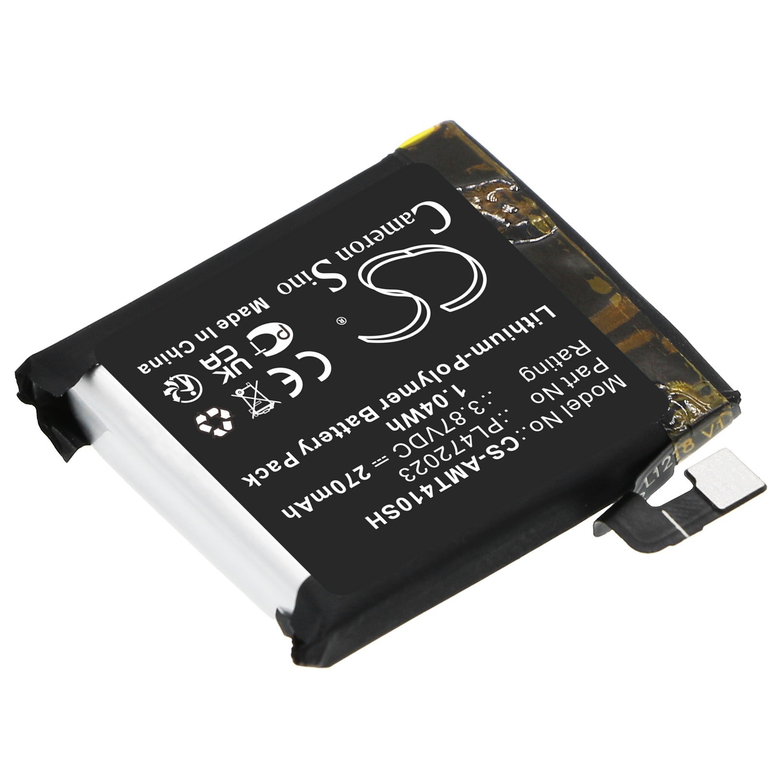 BATTERIE Li-Polymer 3.87V 270mAh Type PL472023 For Amazfit GTS 4 Mini