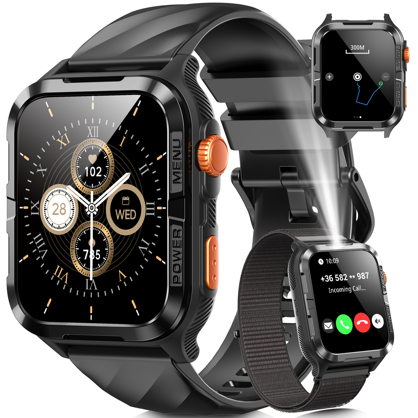 Blackview Military Rugged Smart Watch With Bluetooth Call(answer/make Call) Gift