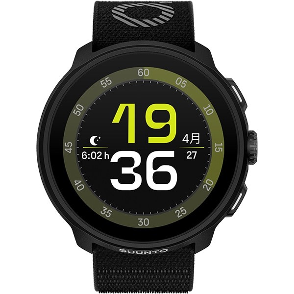 SUUNTO RUN ALL BLACK 46mm Textile Strap AMOLED GPS Smartwatch SS051109000