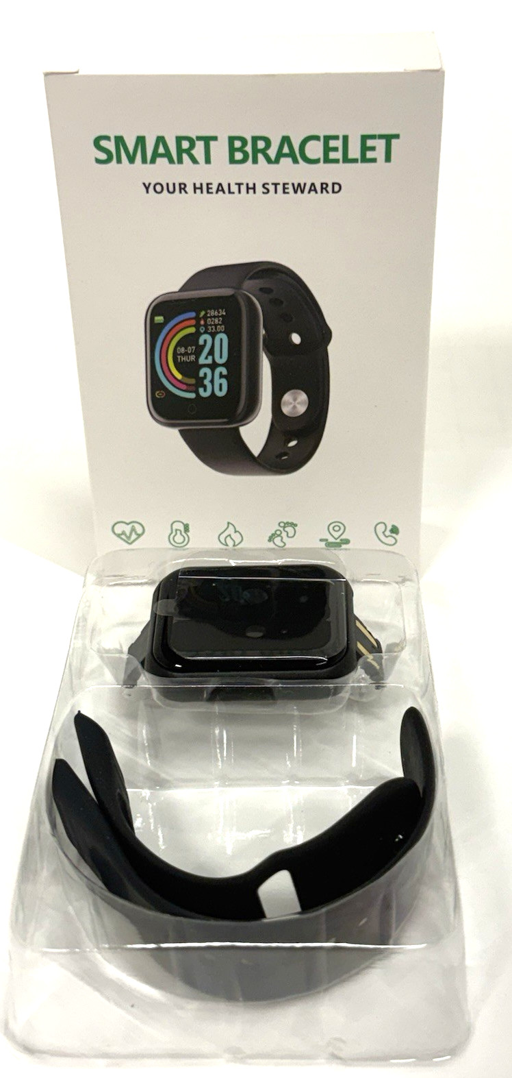 NEW = Smart Bracelet-Health Monitor-Checks Heart Rate, Blood Pressure, Clock