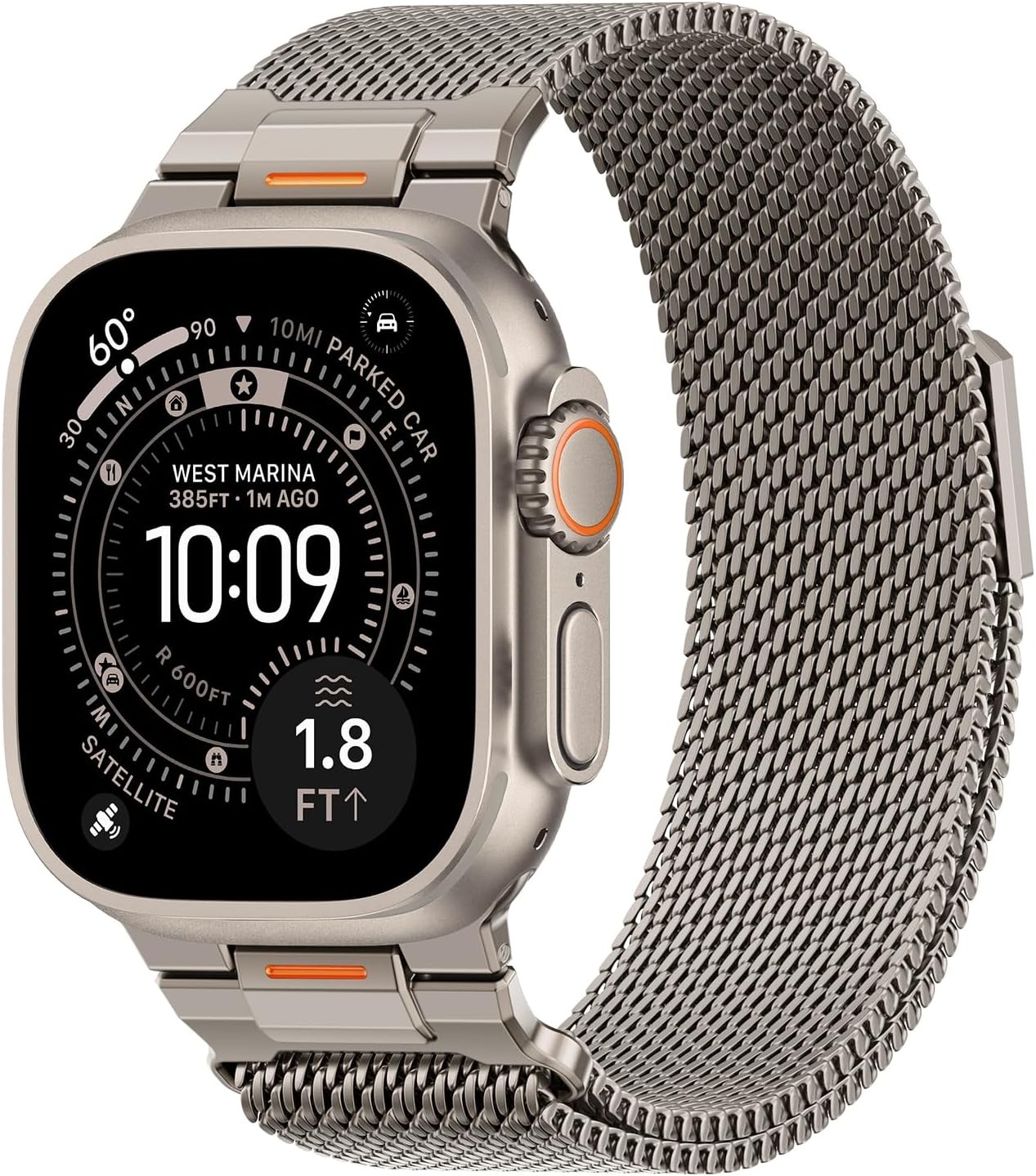 Milanese Loop Strap Compatible with Apple Watch Ultra 49mm, 46mm, 45mm