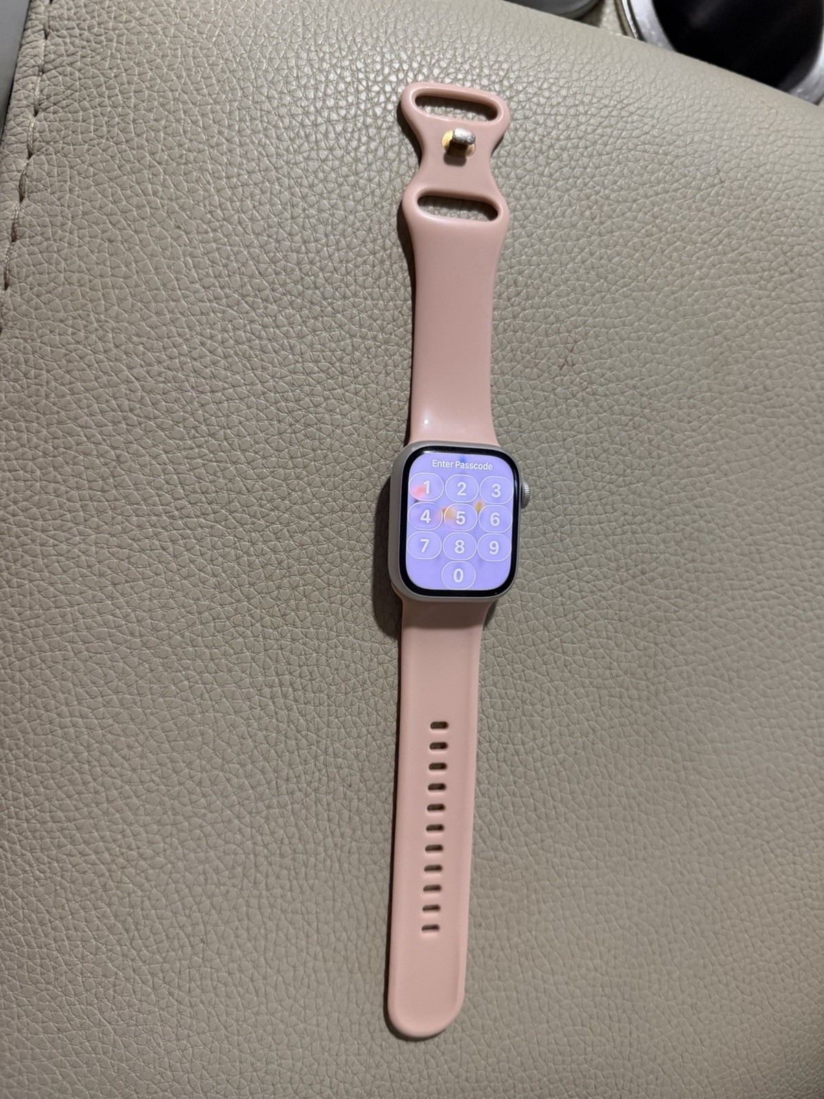 Apple Watch 40mm Silver Aluminum Case Pink Silicone Band HR Monitor Unlocked