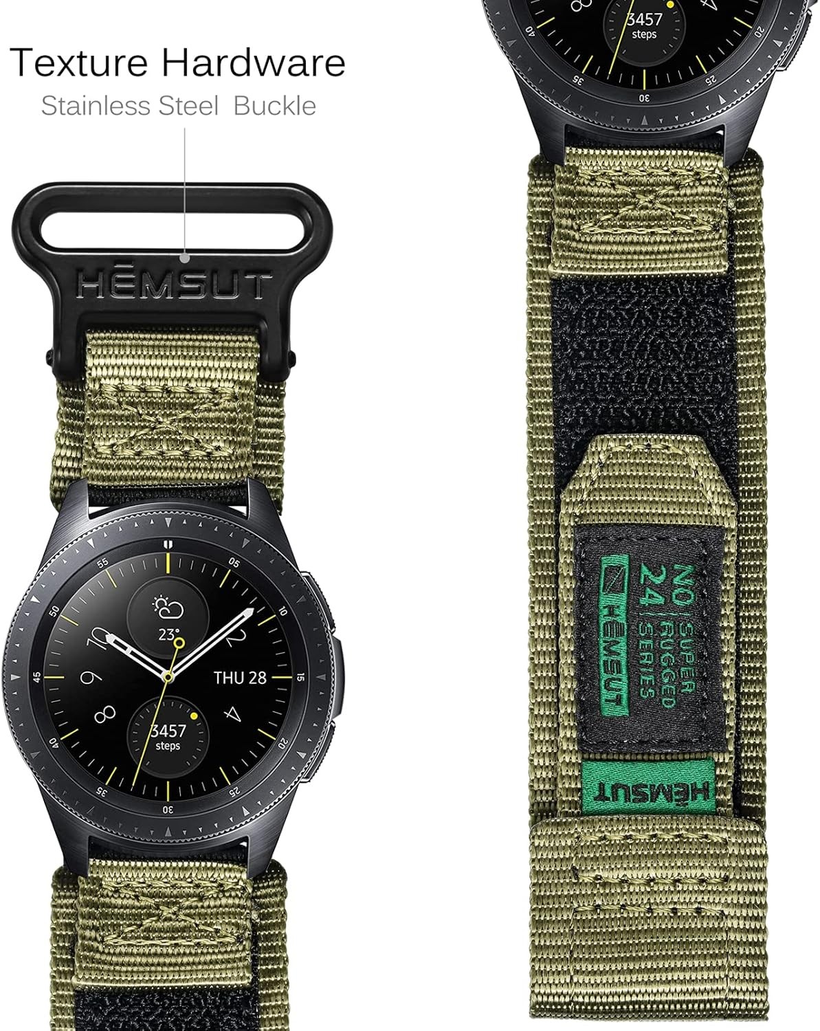 Nylon Strap Compatible with Samsung Galaxy Watch 7 and Amazfit GTS 4