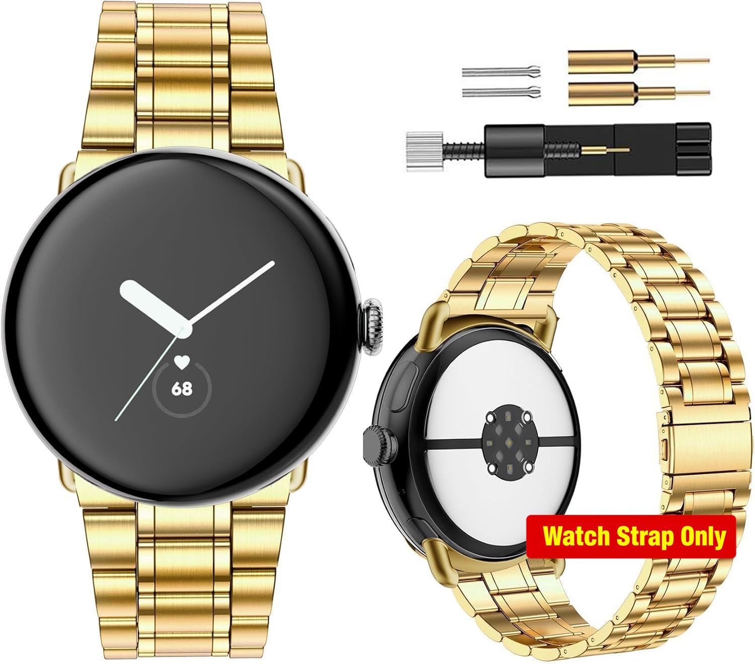Solid Stainless Steel Strap Compatible with Pixel Watch 4 45mm