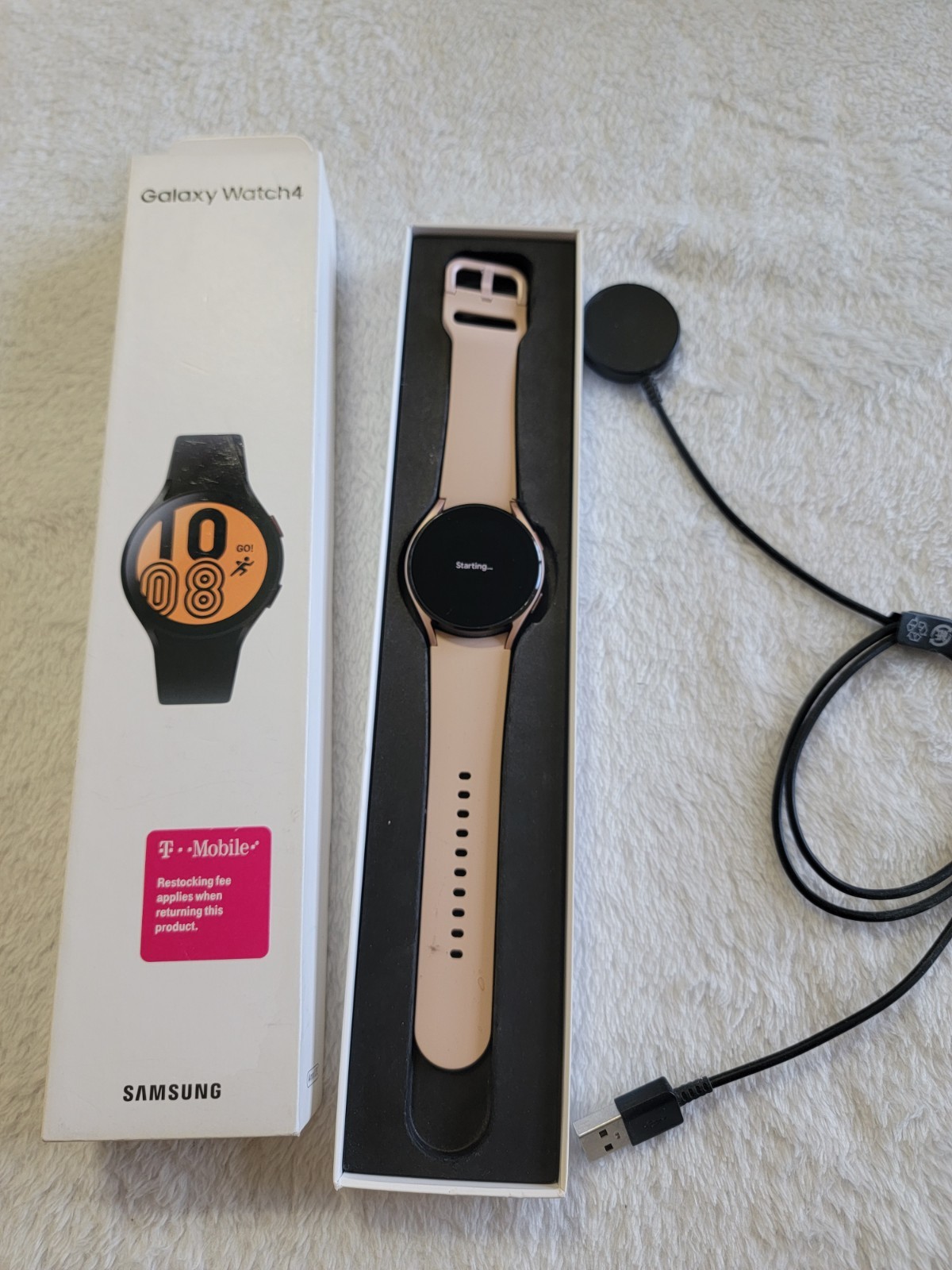 Samsung Galaxy Watch4 SM-R865 40mm Aluminum Case Band Pink Gold *see Description