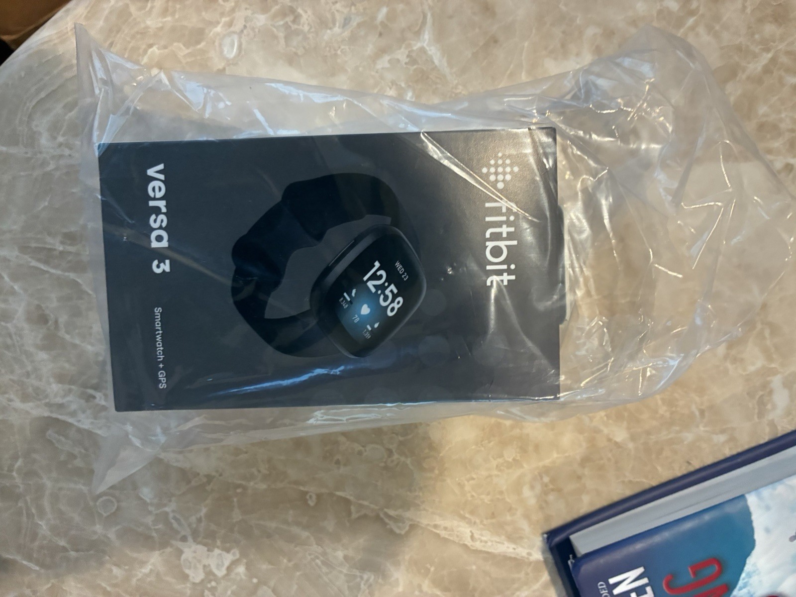 Fitbit Versa 3 Built-in GPS Smartwatch 40mm Black Aluminum Case Black Band