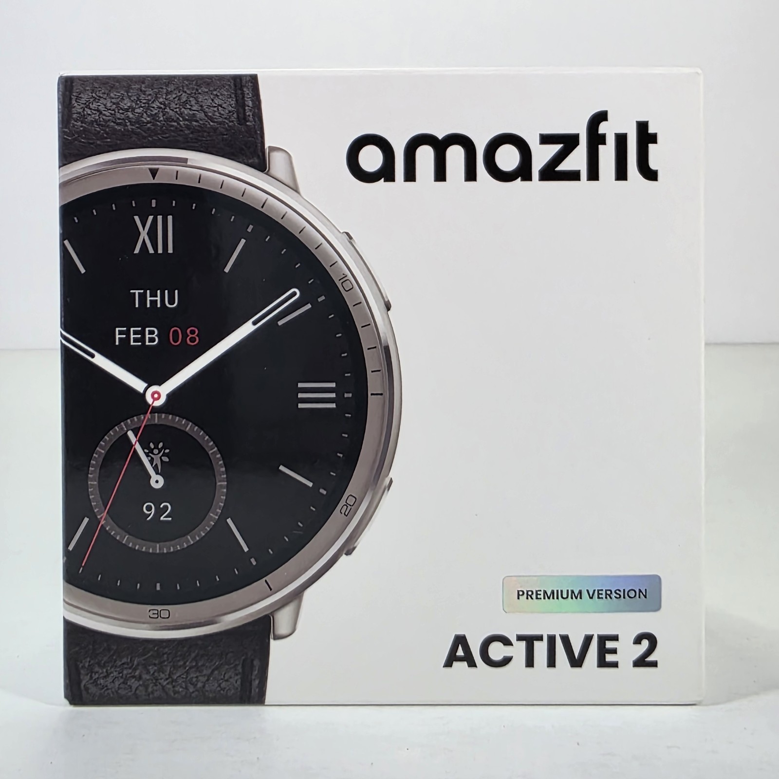 Amazfit Premium Version Active 2 Round Black Leather Fitness Tracker Smartwatch