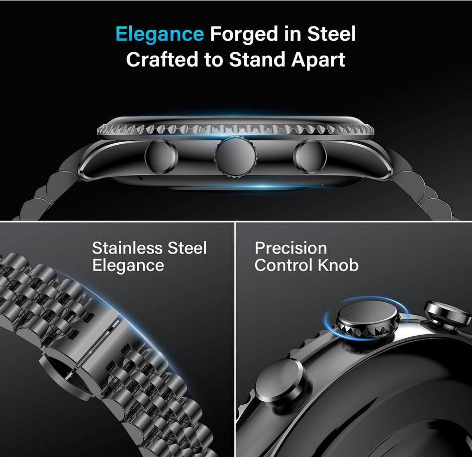 2026 Rotating Bezel Smart Watch for Men with Bluetooth Call, Heart Rate, Blood P