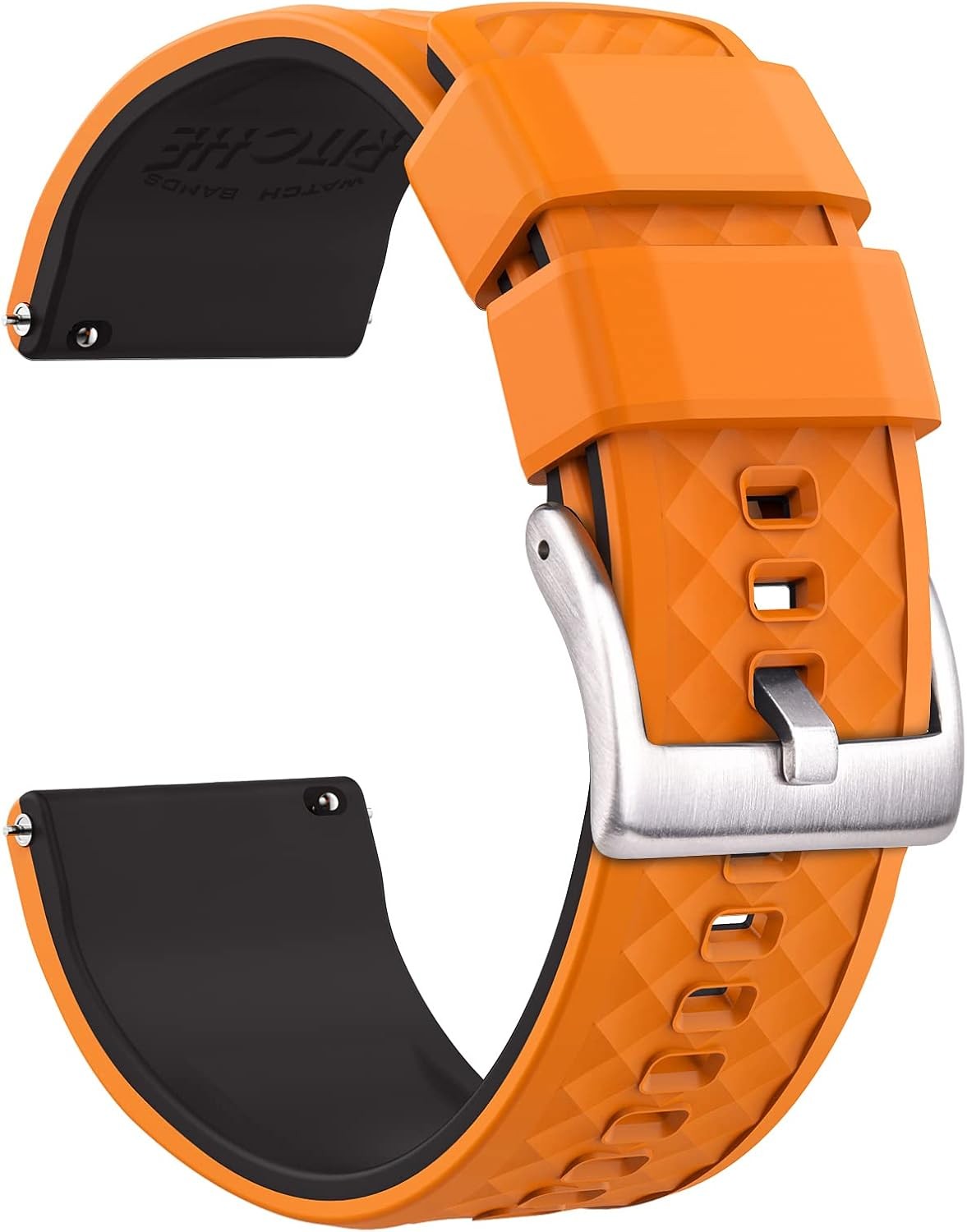Silicone Watch Bands 18mm 20mm 22mm 24mm Quick Release Rubber Bands for Men