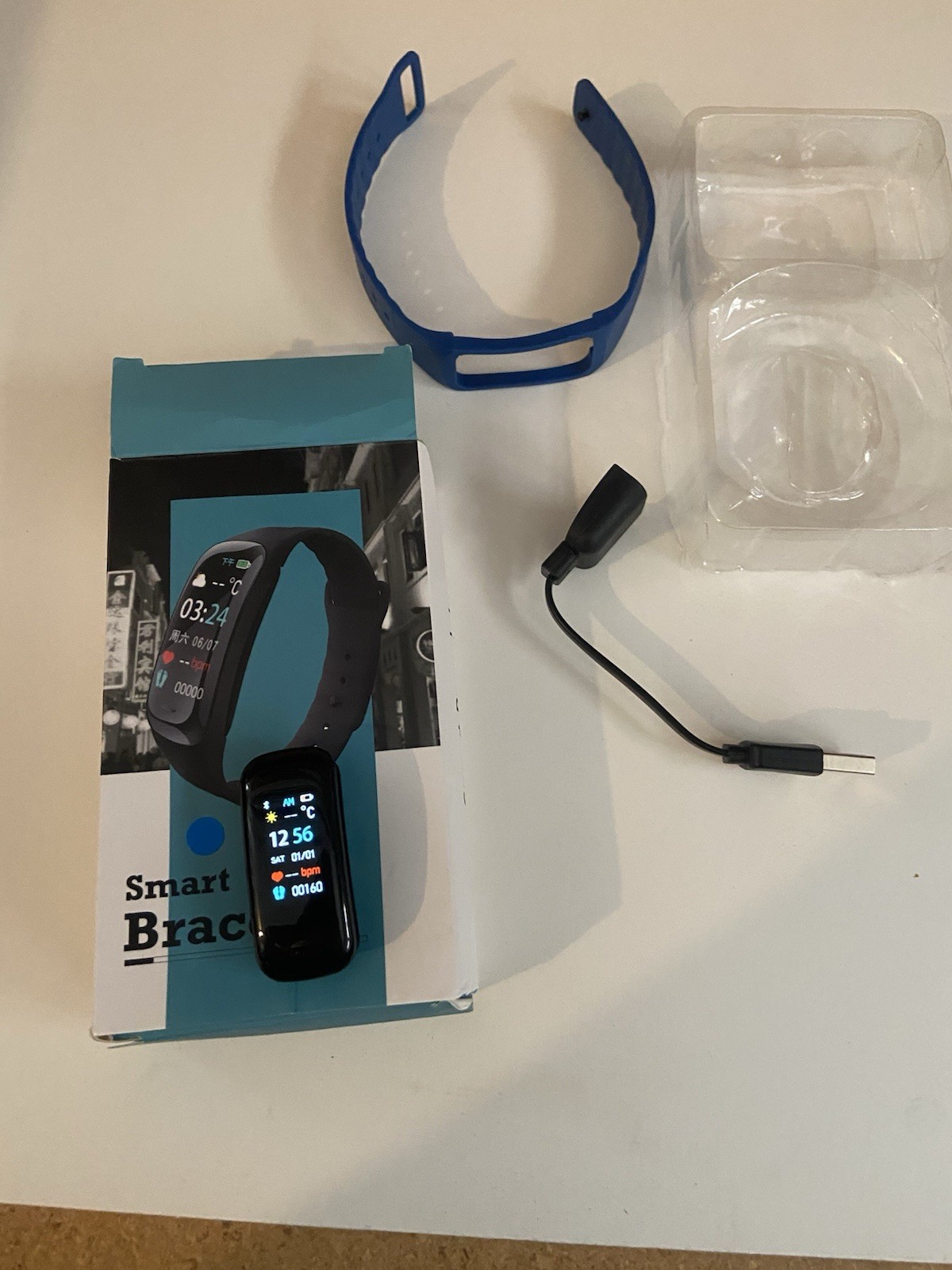 smart bracelet watch Original Box Working Condition Complete Really Nice Look