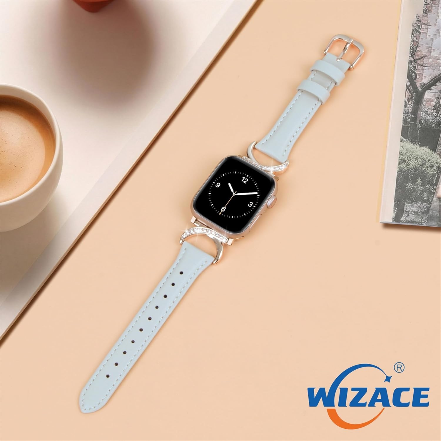Leather Strap Compatible with Apple Watch Series 11 10 9 8 7 6 5 4 38/40mm