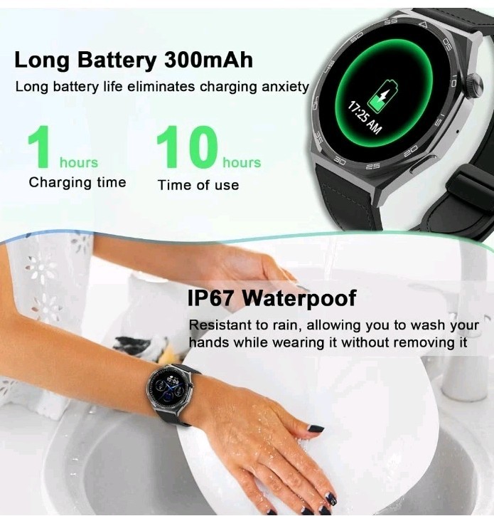 New! HIGH QUALITY AOC Z15 Fitness Sports SMARTWatch 1.43 AMOLED AI Submerge H20