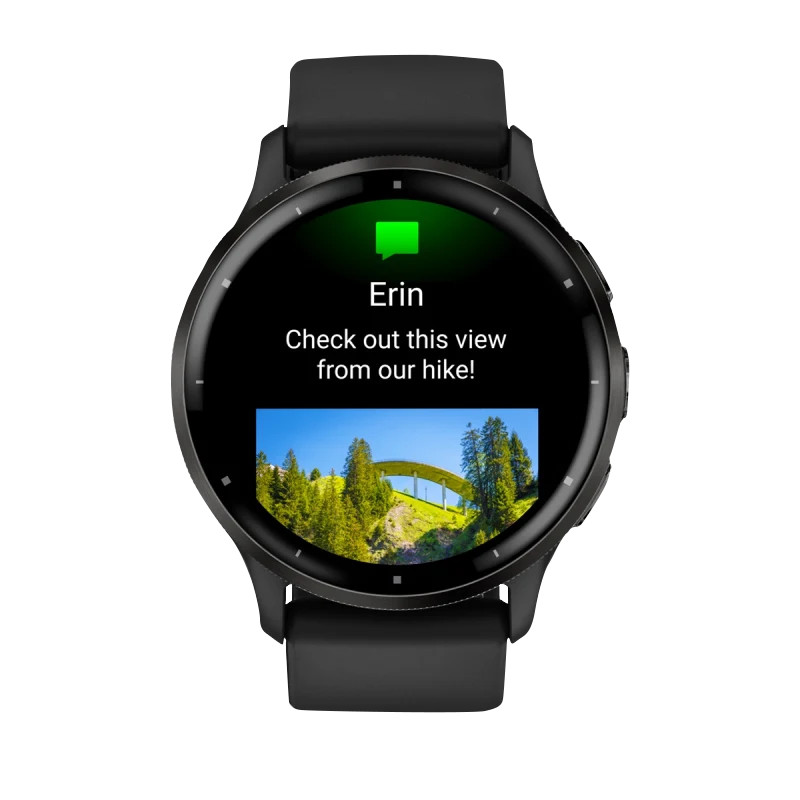 Garmin Venu 3, 45mm Slate Stainless Steel with Silicone Band (010-02784-01)