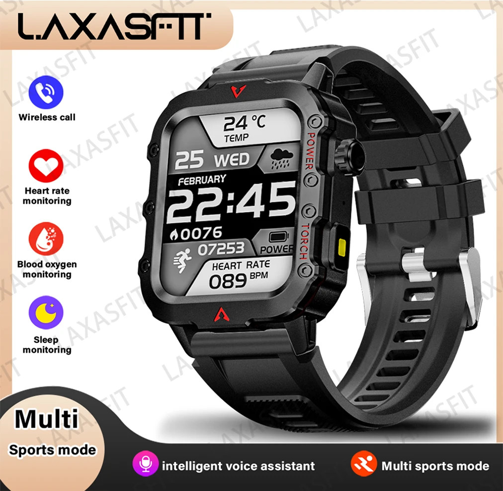 Smartwatch LED Flashlight Outdoor Q11 Health Monitor Activity Tracker