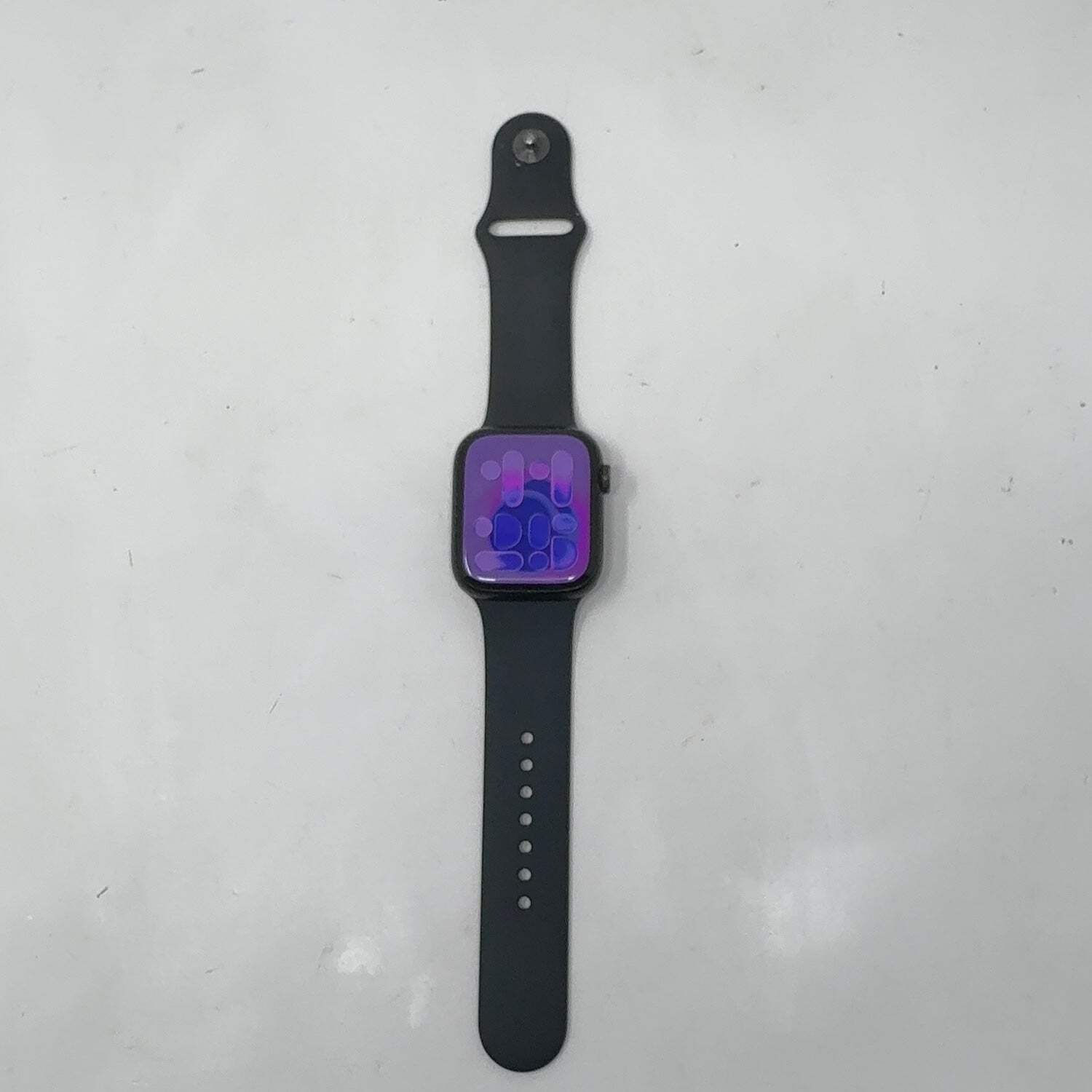 GPS Only Apple Watch Series 7 45MM Green Aluminum Black Sport Band MKN53LL/A