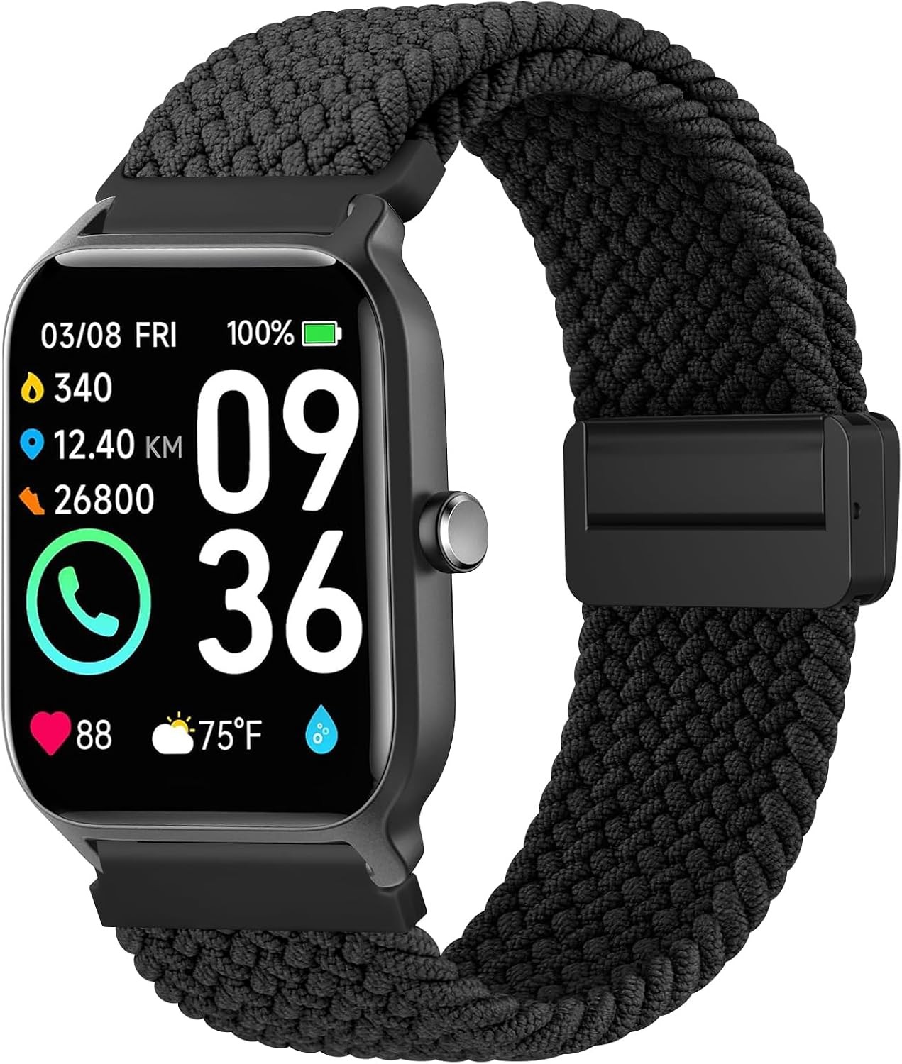 Magnetic Nylon Band for Fitpolo IDW13/IDW19 Smartwatch 22mm Replacement Strap