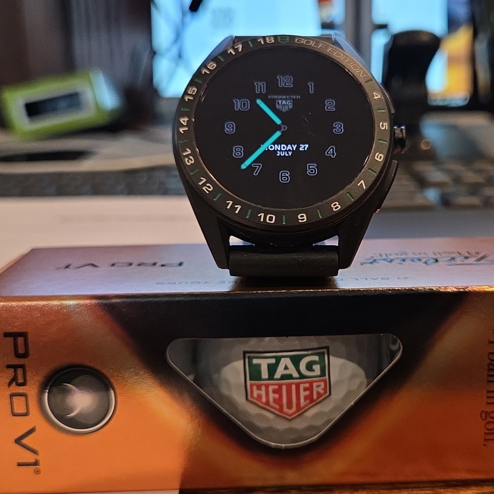 TAG Heuer Connected 45mm Titanium Smartwatch Black Rubber Band Touchscreen