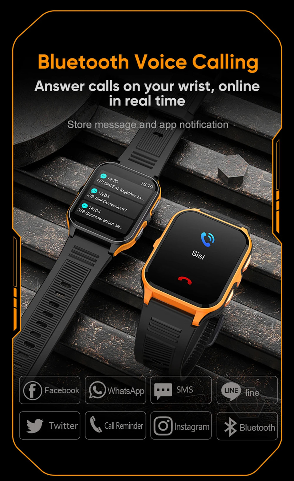 COLMI P73 1.9″ Bluetooth Call Smartwatch For Xiaomi Android IOS, IP68 Watch