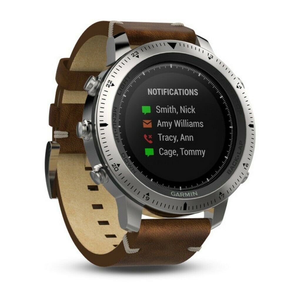 Garmin Fenix Chronos w/ Leather Band | 010-01957-00 | AUTHORIZED GARMIN DEALER