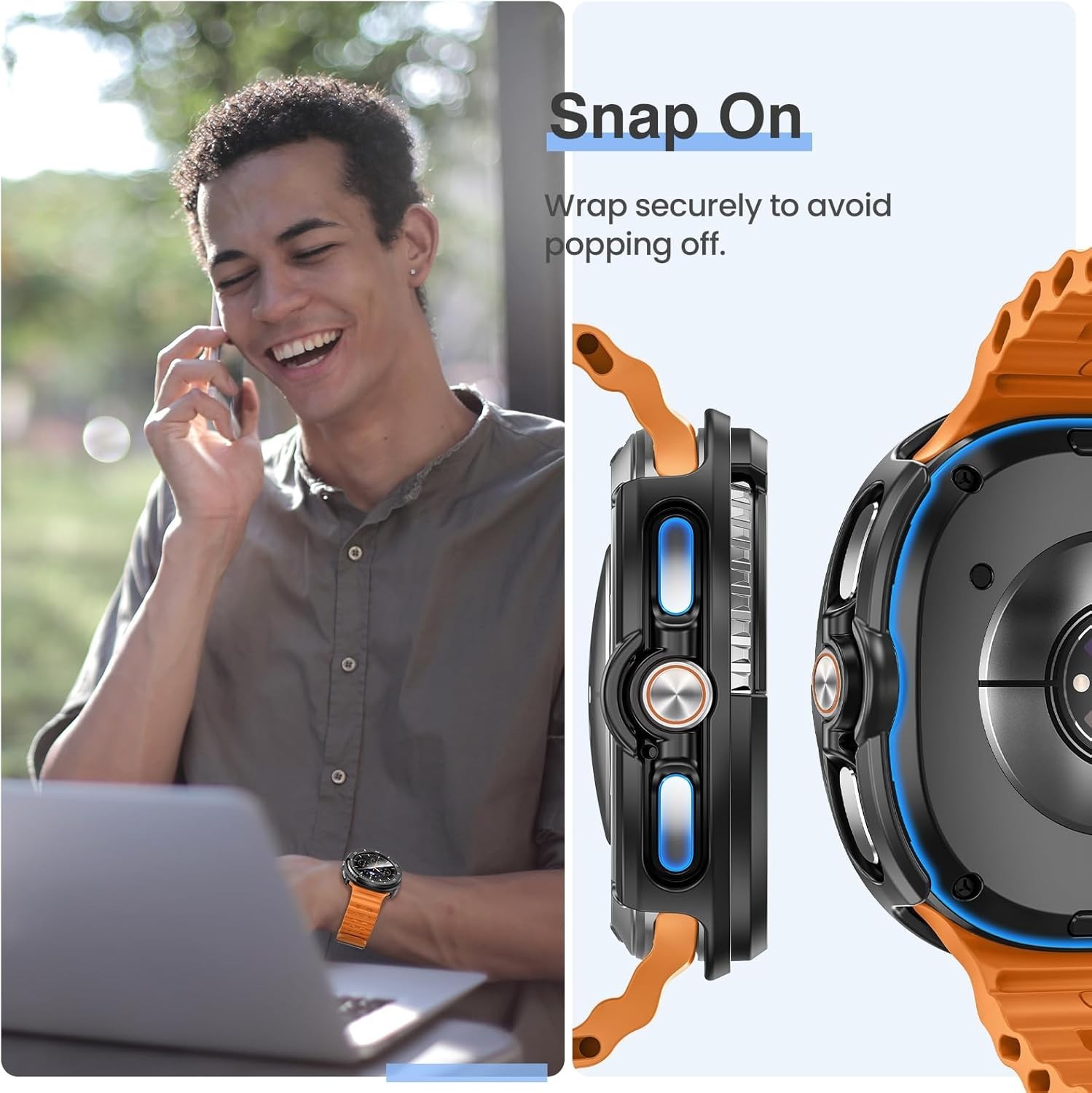 Tensea [2Pack for Samsung Galaxy Watch 8 Classic 2025 Screen Protector Case 46mm