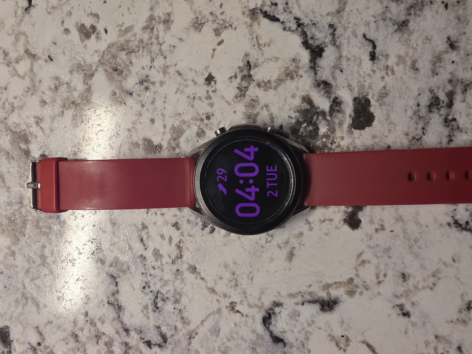 Samsung Galaxy Watch3 41mm Tizen 8GB Fitness Tracker, Black/Red Band
