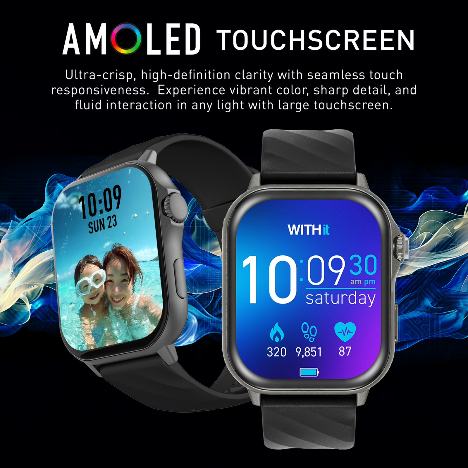 WITHit Giga Smartwatch with AMOLED 2.04″ High-Definition Touchscreen SALE!!!