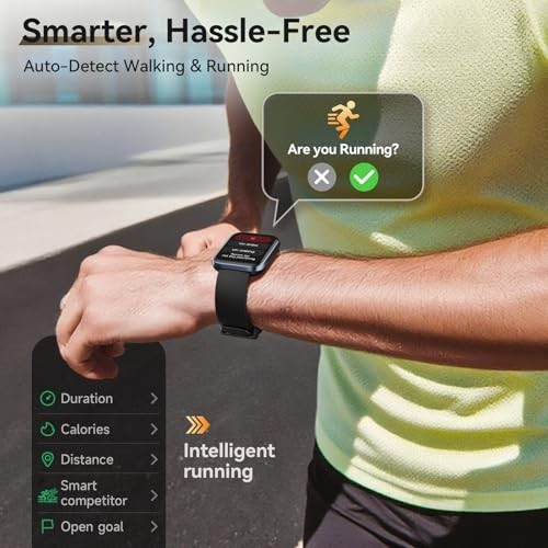 Fitness Smart Watch for Men, 120+ Sport Modes, Heart Rate Monitor, 1.85″ HD, Wat