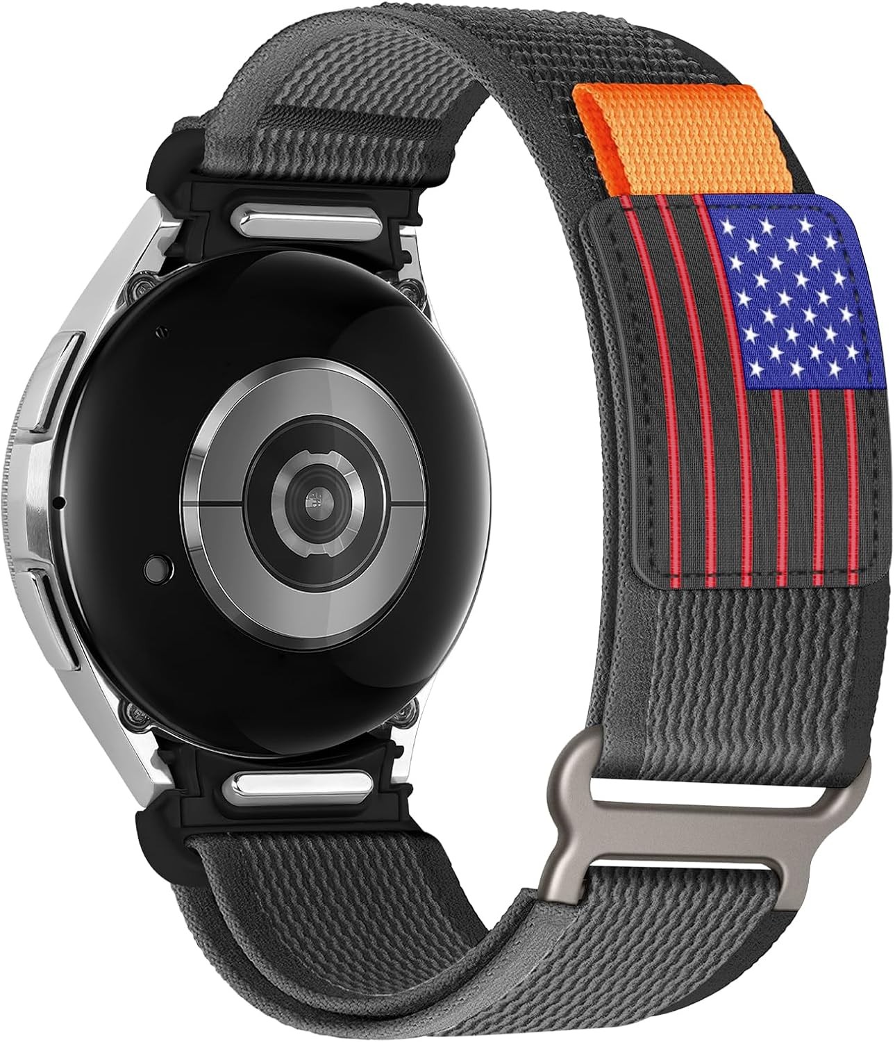 Nylon Band for Samsung Galaxy Watch 7/6/5/4/FE 44mm 40mm, Rugged Fabric Loop