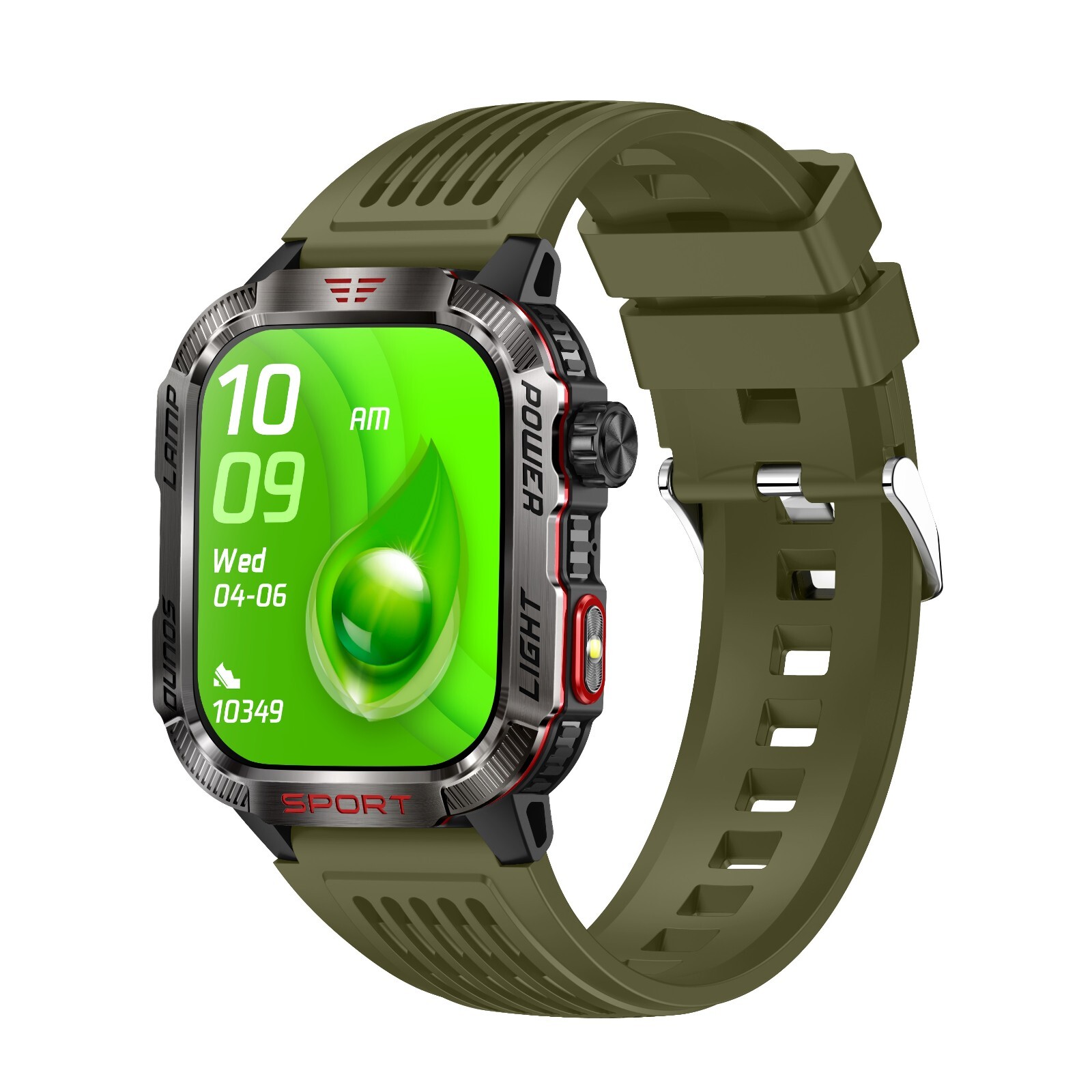 Military Smart Watch for Men(Answer/Make Call), Outdoor Sports Smartwatch GREEN