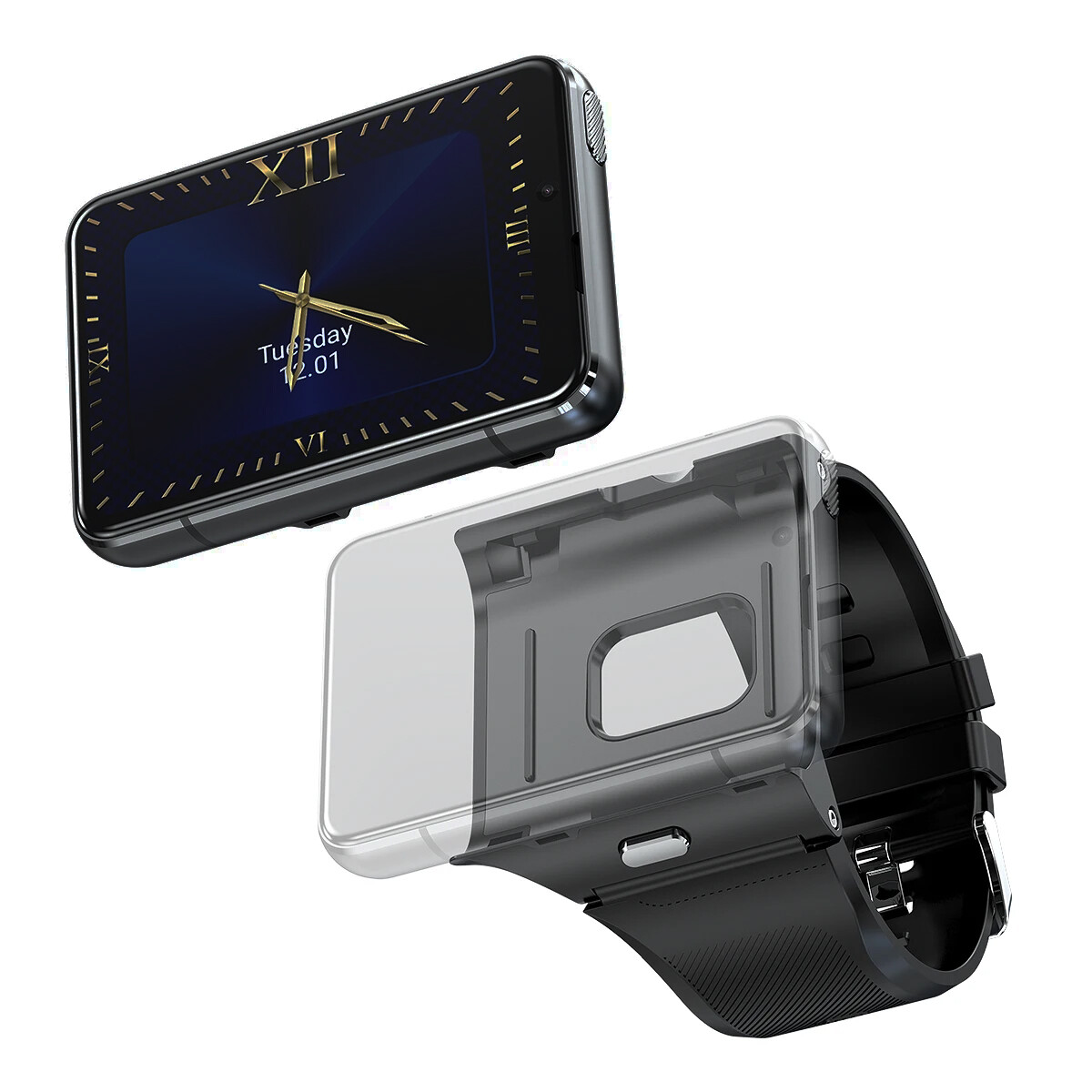 Men Large Screen Phone Watch 4GB+64GB Dual Camera wifi 4G Android Smart Watches