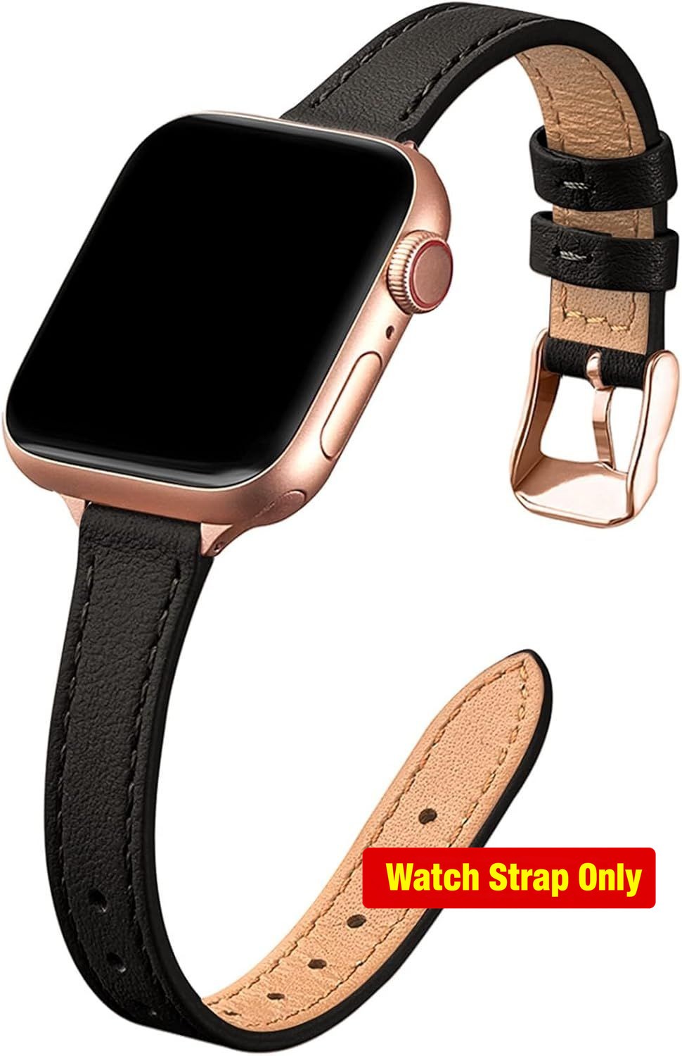 Slim Leather Strap Compatible with Apple Watch Series 7 38mm 40mm 41mm