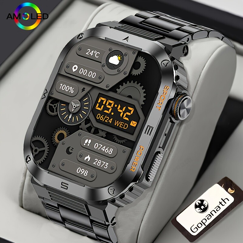 Smart Watch For Men Bluetooth Call Heart Rate Waterproof Sport Smartwatch 400mAh