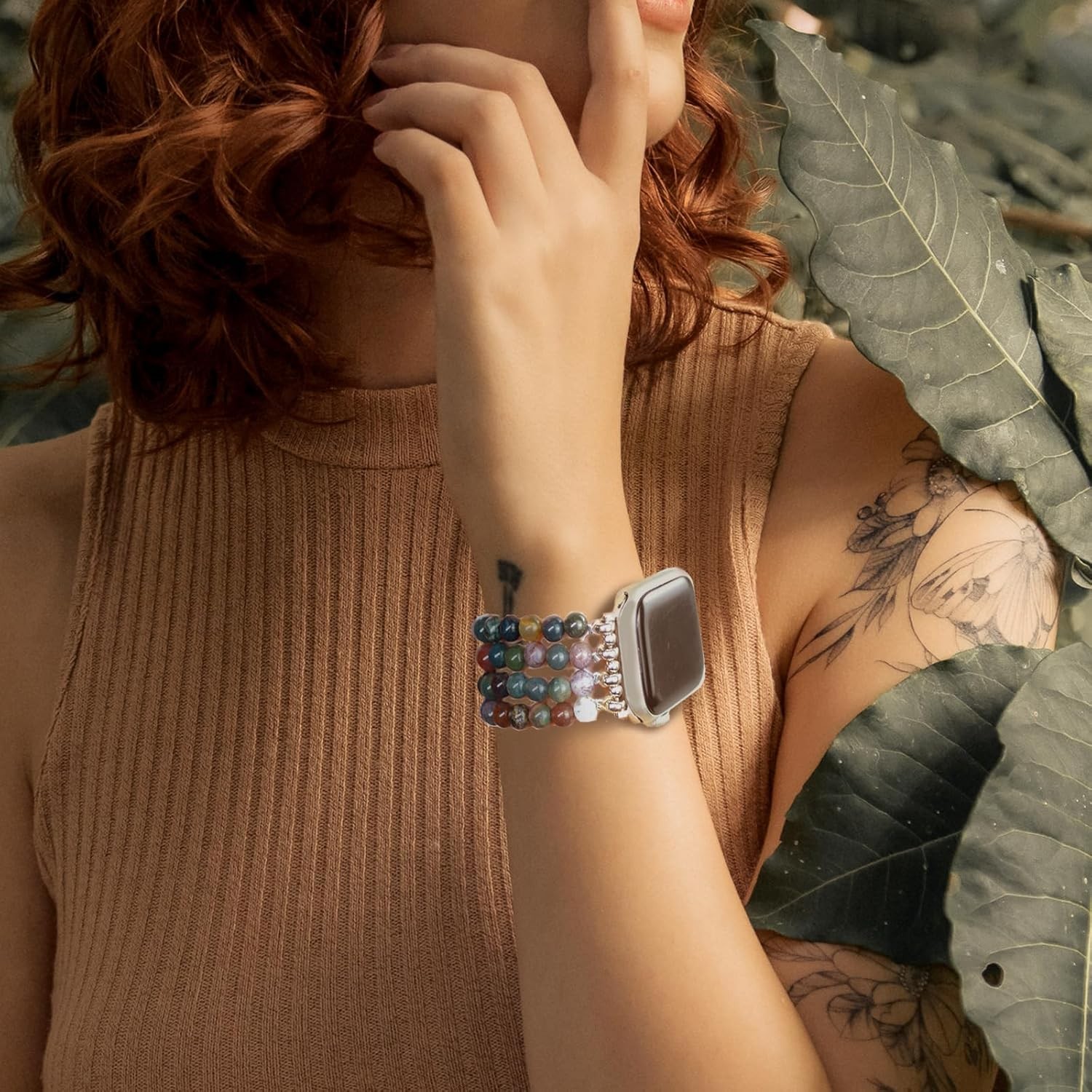Natural Stone Strap Compatible with Apple Watch Series 11 38mm 40mm 41mm