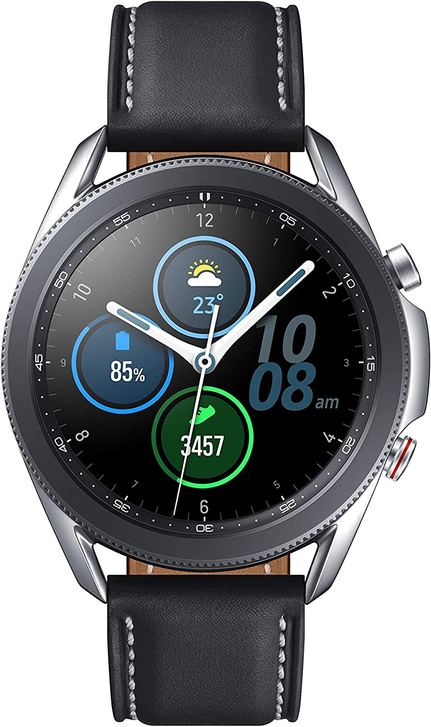 Samsung Galaxy Watch3 41mm Silver Stainless Steel Case Black – NO BAND