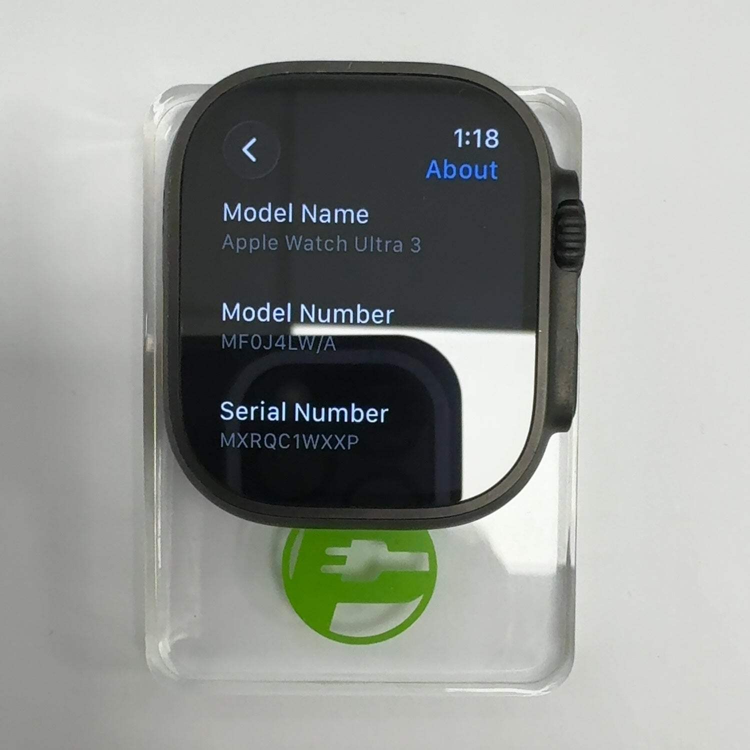 Unlocked Apple Watch Ultra 3 49MM Black Titanium MF0J4LW/A Face Only
