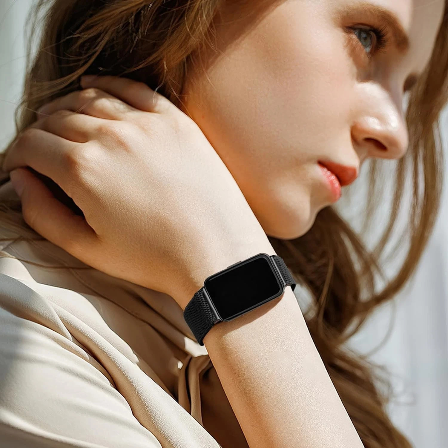 Stretchy Nylon Strap Compatible with Samsung Galaxy Fit 3 SM-R390