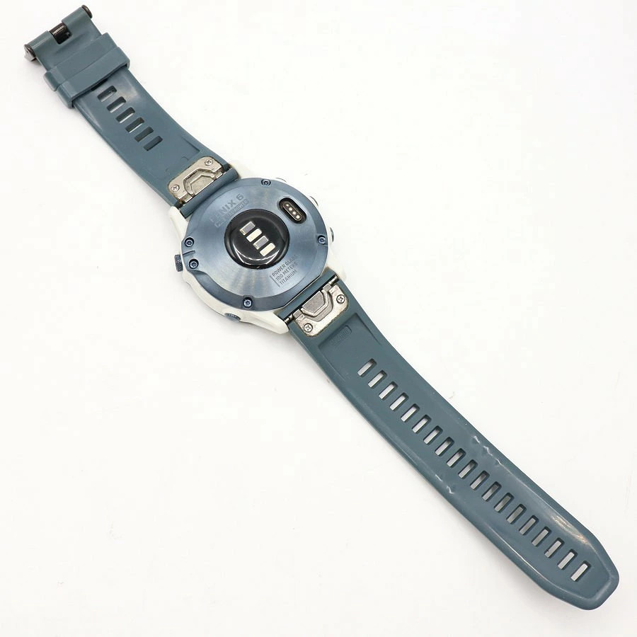 Garmin fenix 6 Pro Dual Power 010-02410 White and Blue Used GPS Smartwatch