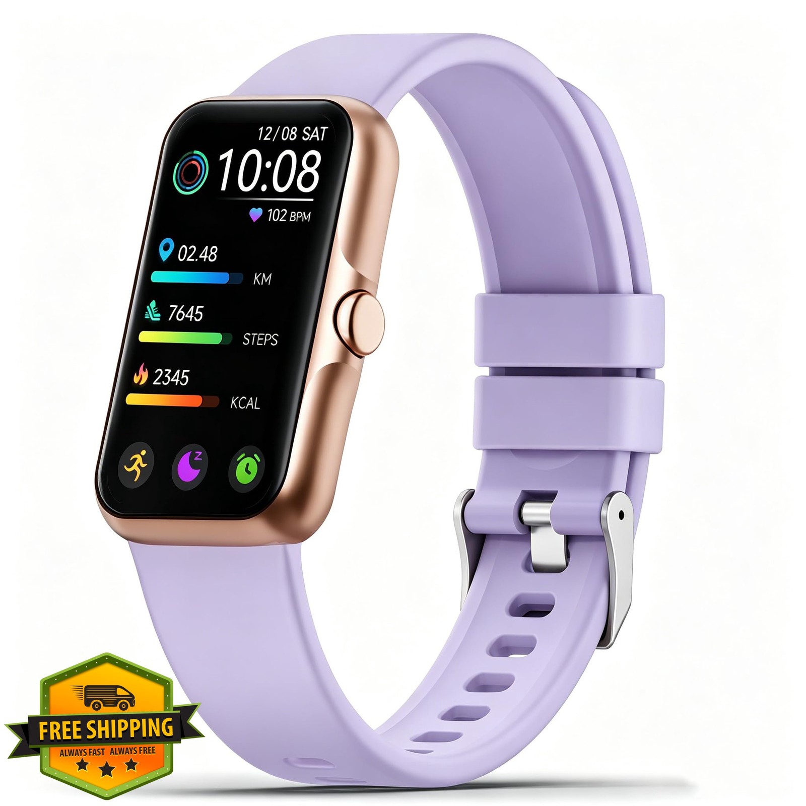 Sunorshop Smart Watch Purple Pink Heart Rate
