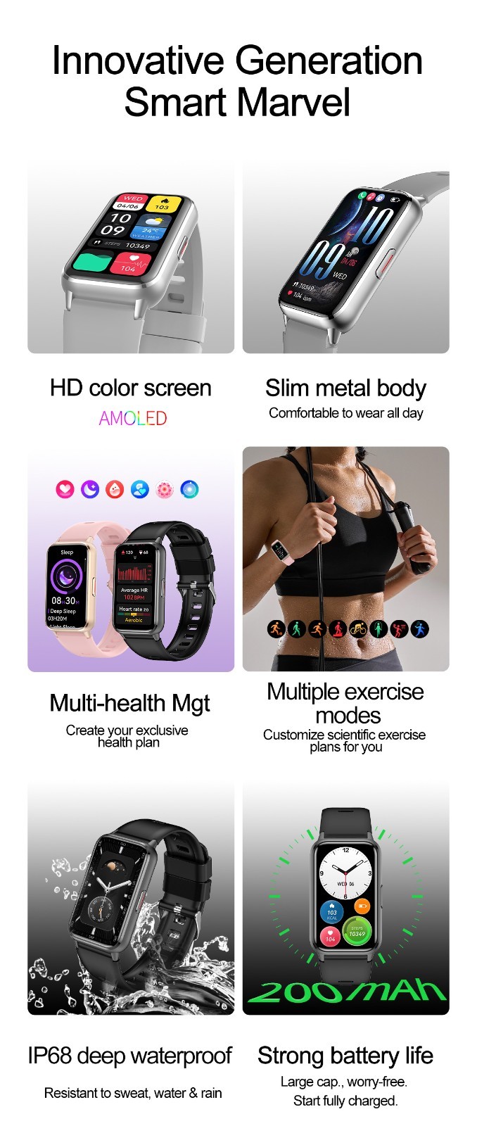 HK72 Smart Watch 1.47 AMOLED Bluetooth Call Voice Waterproof Sport