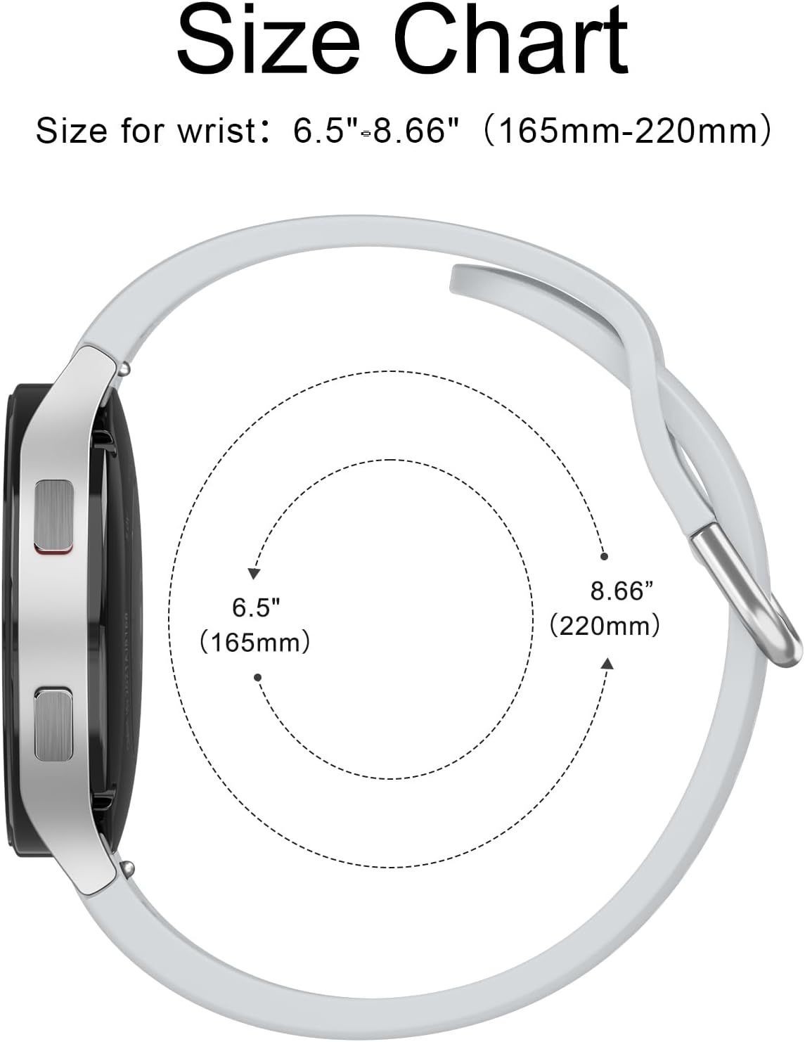6 Pack Only Strap For Samsung Galaxy Watch 7 40mm Silicone No Gap