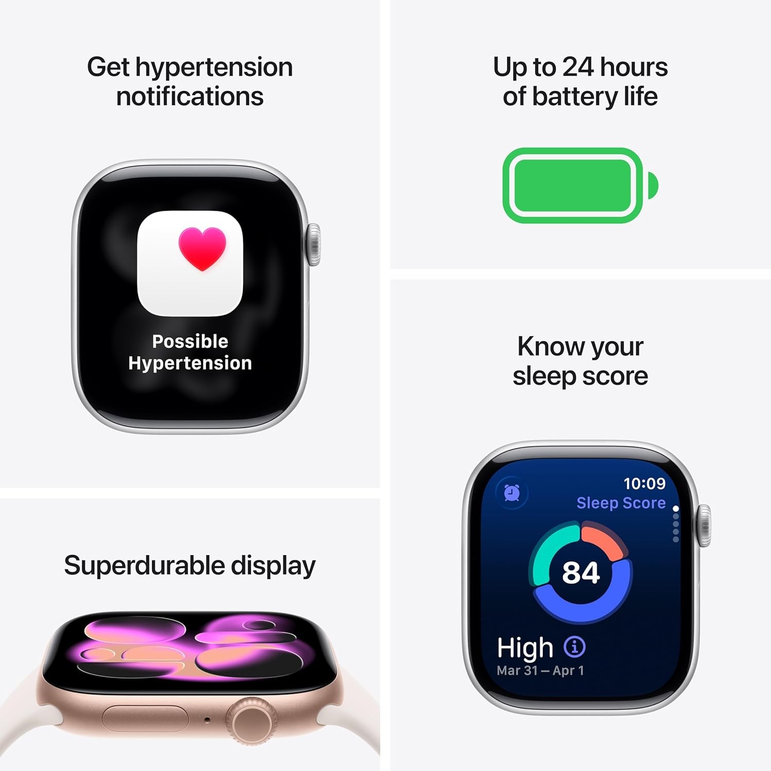 Apple Watch Series 11 46mm Jet Black Aluminum Case Black Sport Band M/L MEUX4LW