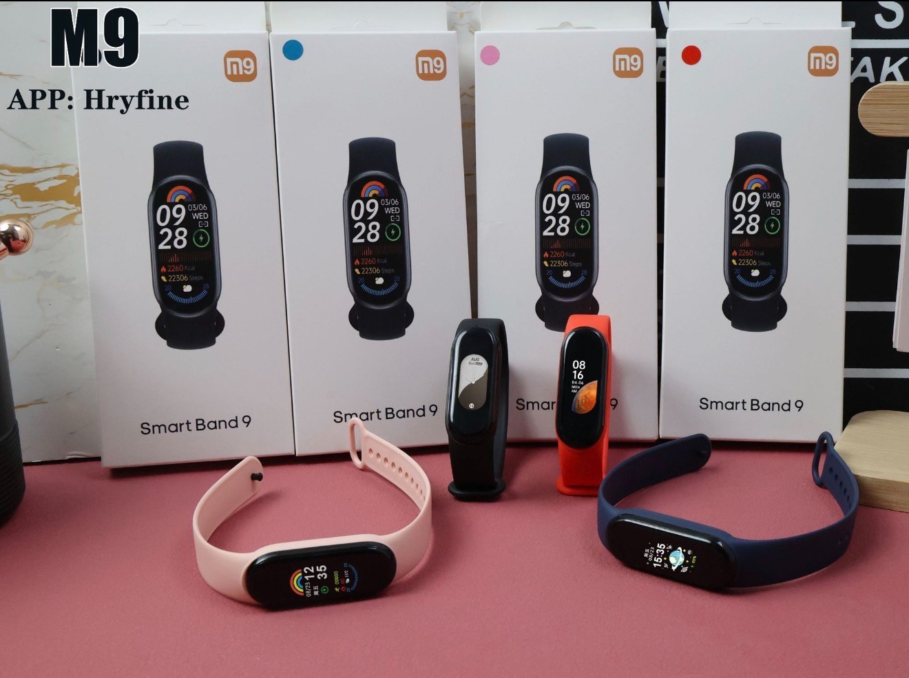 Fitness Tracker Smart Watch M9 Heart Rate Sleep Monitor IP68 Waterproof Unisex