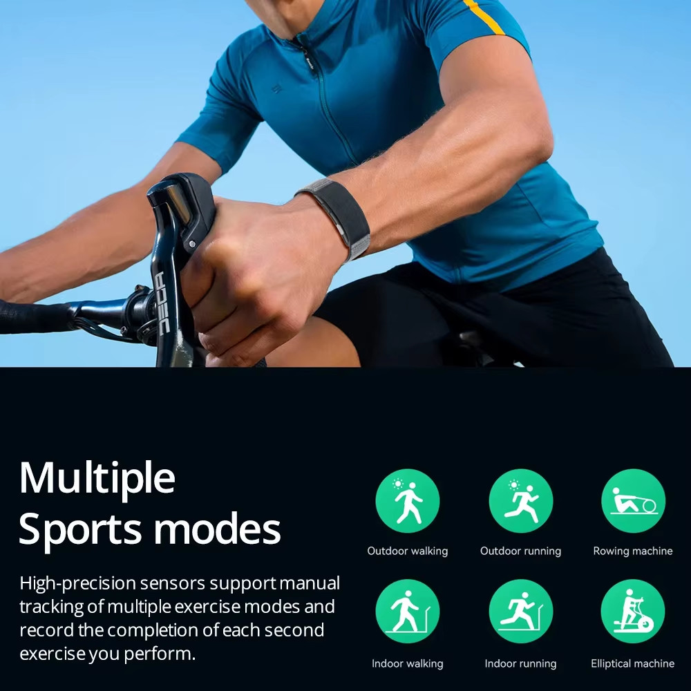 VITRO ECG Smart Bracelet Heart Rate Blood Pressure Waterproof Long Battery Life
