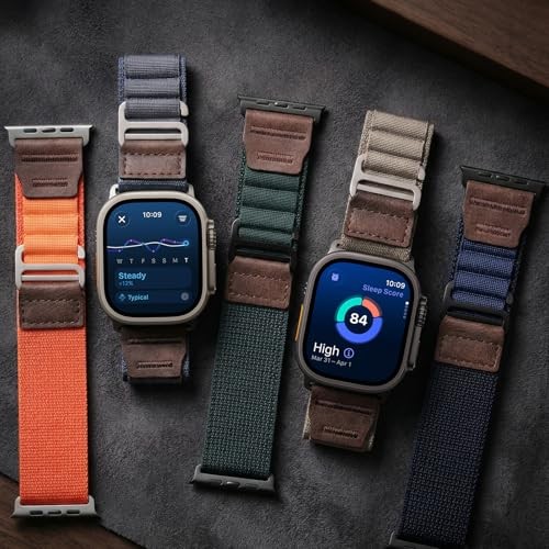 Soft Nylon Sport Band Compatible with Apple Watch Ultra 49mm 45mm Men Women
