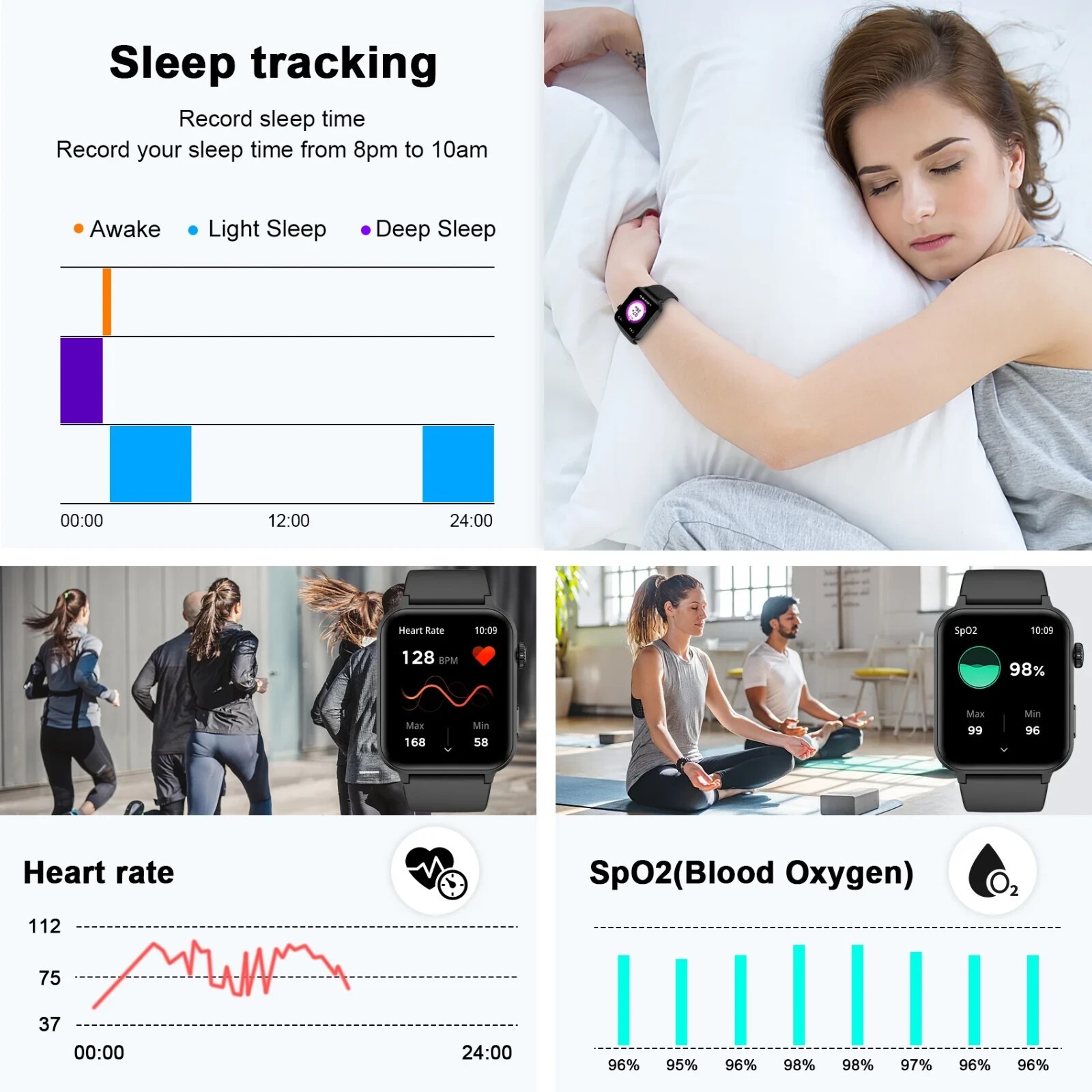 🔥2024 Smart Watch For Men/Women, Waterproof Smartwatch Bluetooth iPhone Samsung